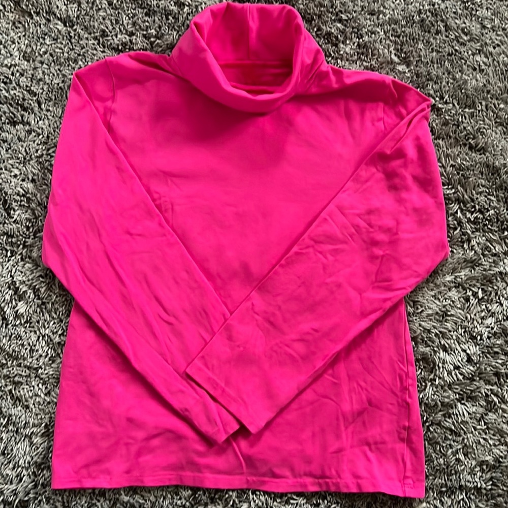 Hot pink turtleneck. Size 7/8.